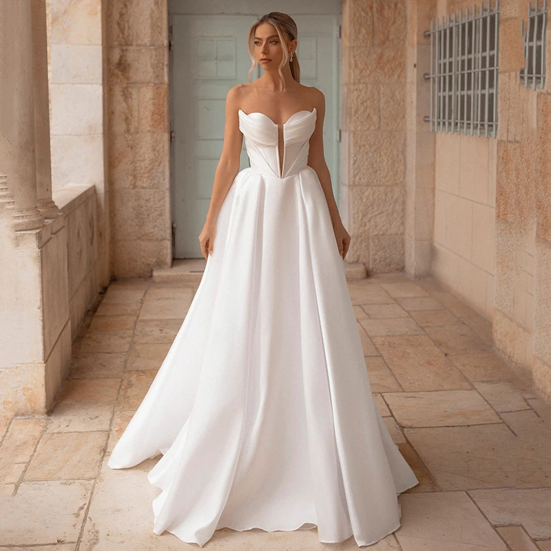 Eightree Women A-Line Wedding Dresses Boho Sweetheart Floor Length Bridal Dress Princess White Wedding Prom Gowns Customized
Eightree Women A-Line Wedding Dresses Boho Sweetheart Floor Length Bridal Dress Princess White Wedding Prom Gowns Customized