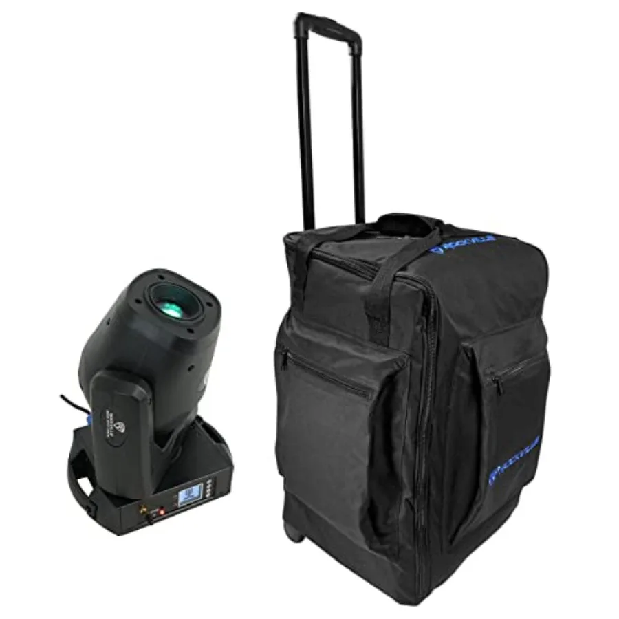 Stage lighting bundle: aluminum moving head spot light in black with 260W output, wireless DMX, prism, gobos, plus RLB50 rollin
Stage lighting bundle: aluminum moving head spot light in black with 260W output, wireless DMX, prism, gobos, plus RLB50 rollin