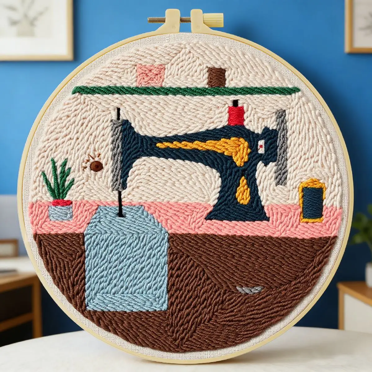 20X20CM/7.87inch (Sewing machine) punch needle embroidery set kit Stitch Embroidery Knitted embroidery DIY handmade gift
20X20CM/7.87inch (Sewing machine) punch needle embroidery set kit Stitch Embroidery Knitted embroidery DIY handmade gift
