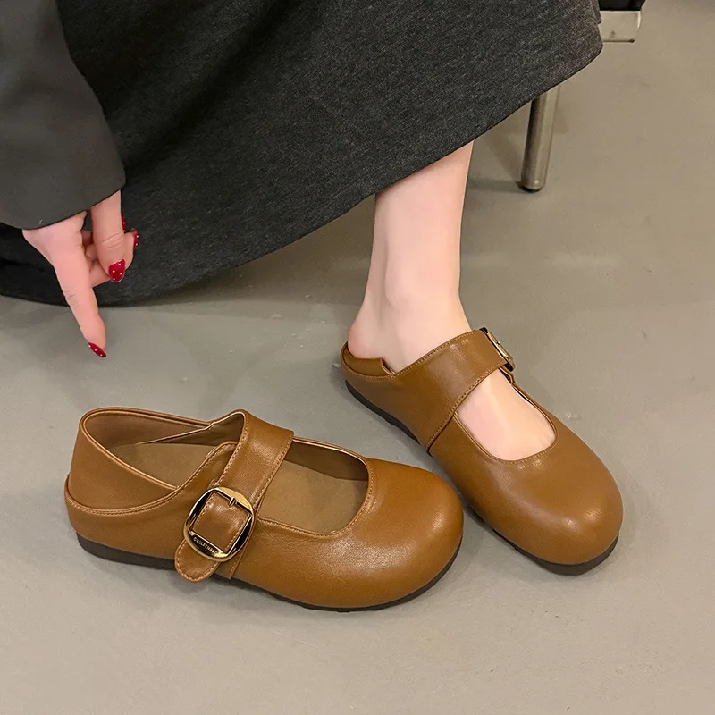 2026Spring/Summer New Fashionable Single Shoes Retro Mary Jane Women's Shoes Lightweight Flat Bottom Two Wear Small Leather Shoe
2026Spring/Summer New Fashionable Single Shoes Retro Mary Jane Women's Shoes Lightweight Flat Bottom Two Wear Small Leather Shoe