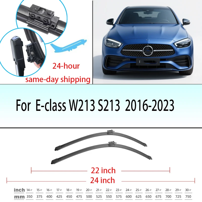 For Mercedes Benz E-class W213 S213 Front Wiper Blades 2016-2023 2017 2019 2020 Windscreen Windshield Window Accessories 24"+22"
For Mercedes Benz E-class W213 S213 Front Wiper Blades 2016-2023 2017 2019 2020 Windscreen Windshield Window Accessories 24"+22"