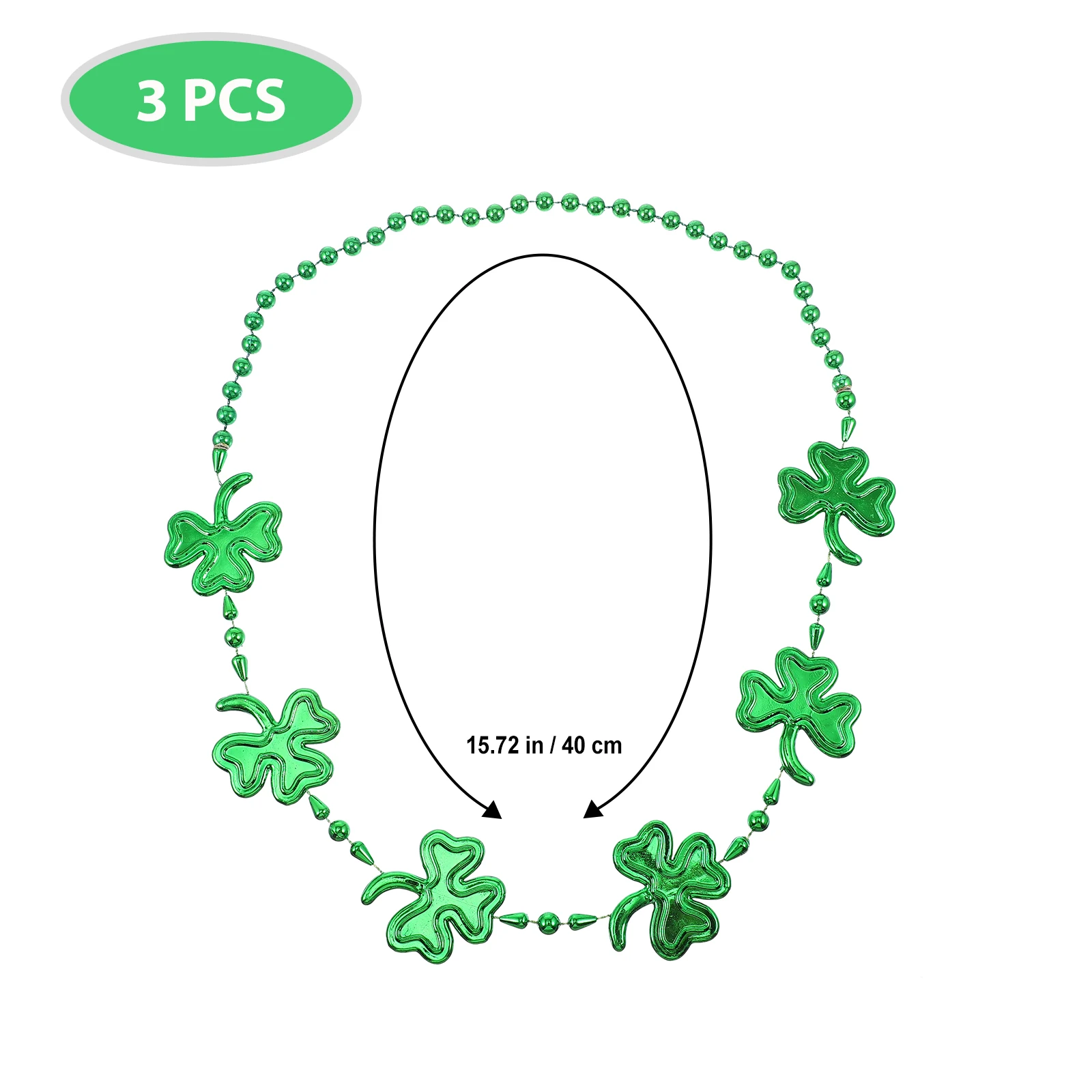 3 Pcs Clover Necklace Necklaces Shamrock Bead Party Accessories Jewelry Chain Plastic Festival Child Patrick's Day
3 Pcs Clover Necklace Necklaces Shamrock Bead Party Accessories Jewelry Chain Plastic Festival Child Patrick's Day