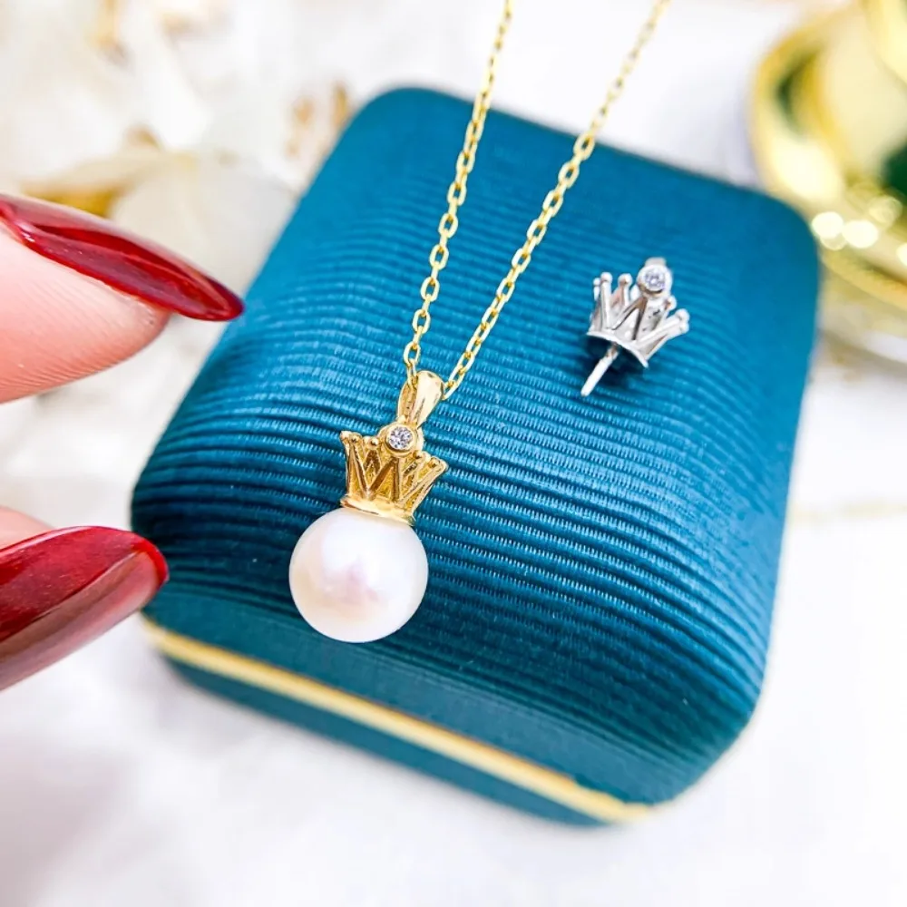 5 шт., аксессуары из жемчуга «сделай сам», серебряный кулон 925 пробы, пустой держатель, позолоченный, подвеска-корона для женщин с круглыми бусинами 8-11 мм
5 шт., аксессуары из жемчуга «сделай сам», серебряный кулон 925 пробы, пустой держатель, позолоченный, подвеска-корона для женщин с круглыми бусинами 8-11 мм