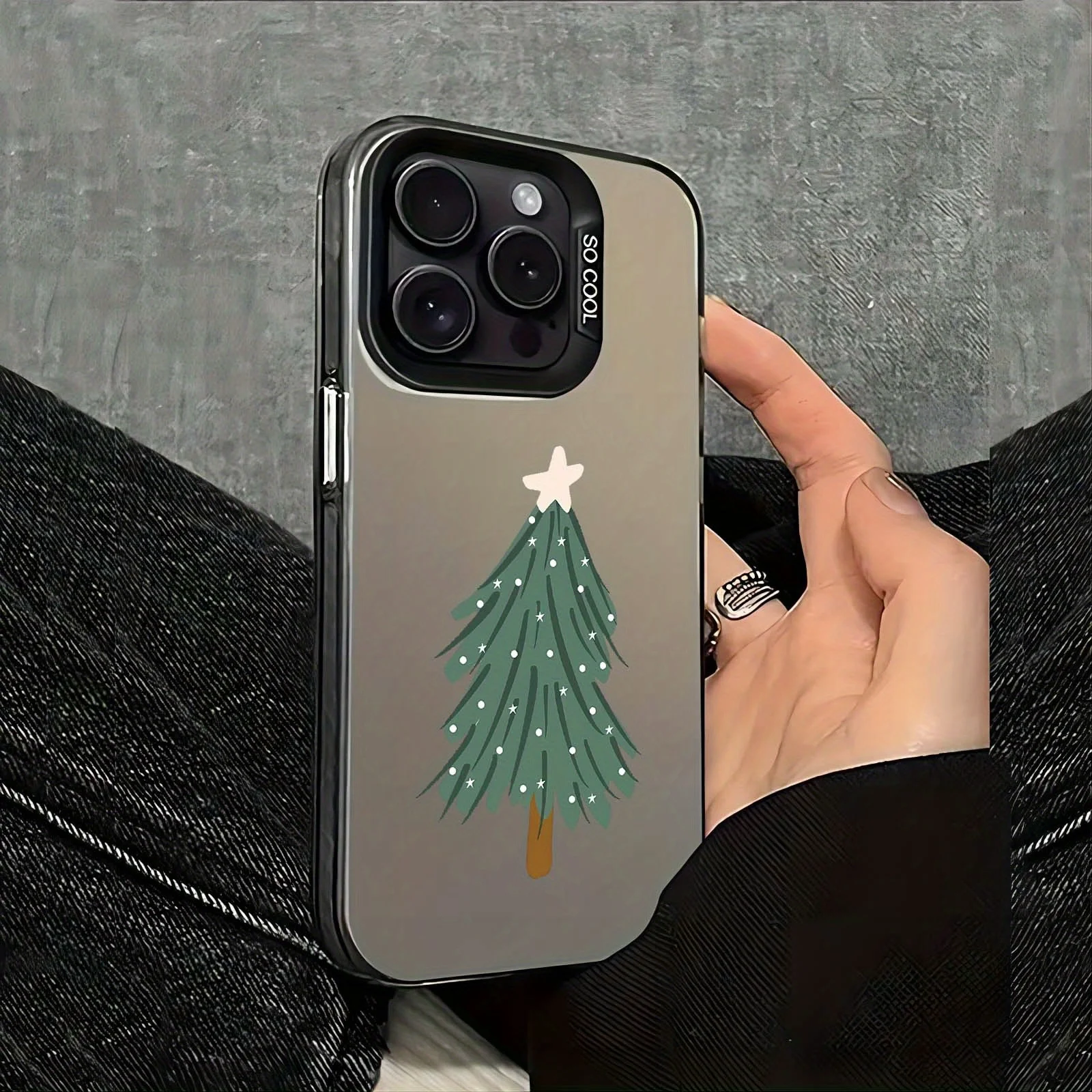 Cartoon Christmas tree pattern phone case for iPhone 17 16 15 14 13 12 11 Pro/ Max/Plus shock-proof rear cover anti-fingerprint
Cartoon Christmas tree pattern phone case for iPhone 17 16 15 14 13 12 11 Pro/ Max/Plus shock-proof rear cover anti-fingerprint
