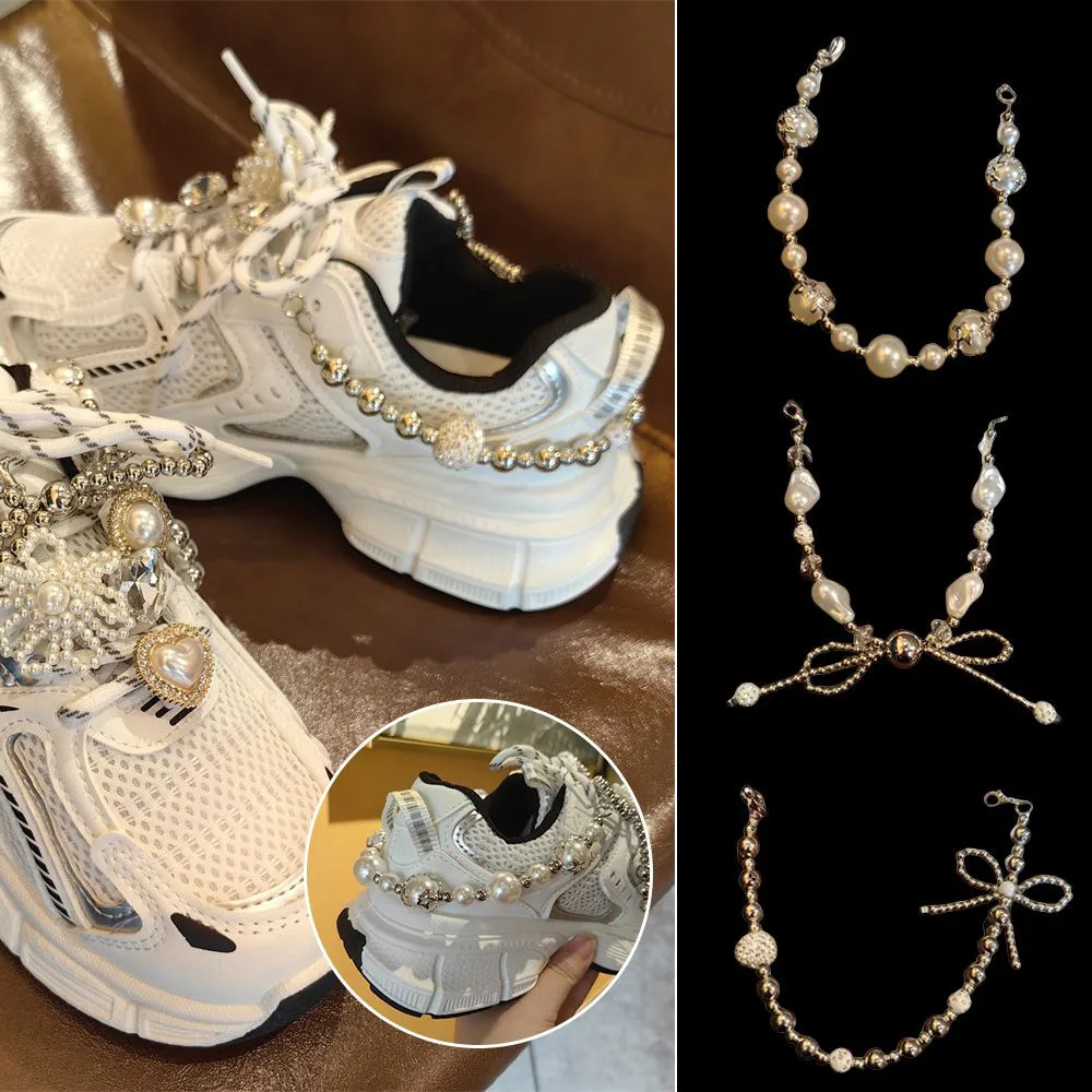 Metal Pearl Chain Sneakers Shoe Buckle Pearl Pendant Rhinestones Gem Shoe Charms Buckle Creative Jewelry Shoe Chain Decoration
Metal Pearl Chain Sneakers Shoe Buckle Pearl Pendant Rhinestones Gem Shoe Charms Buckle Creative Jewelry Shoe Chain Decoration