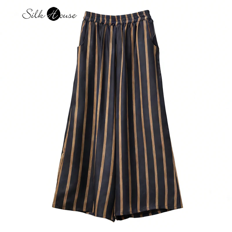Широкие брюки из 100% натурального шелка тутового шелкопряда «Ароматная облака», весенняя новинка 2026 года, свободный крой, полосатые, для женщин больших размеров
Широкие брюки из 100% натурального шелка тутового шелкопряда «Ароматная облака», весенняя новинка 2026 года, свободный крой, полосатые, для женщин больших размеров