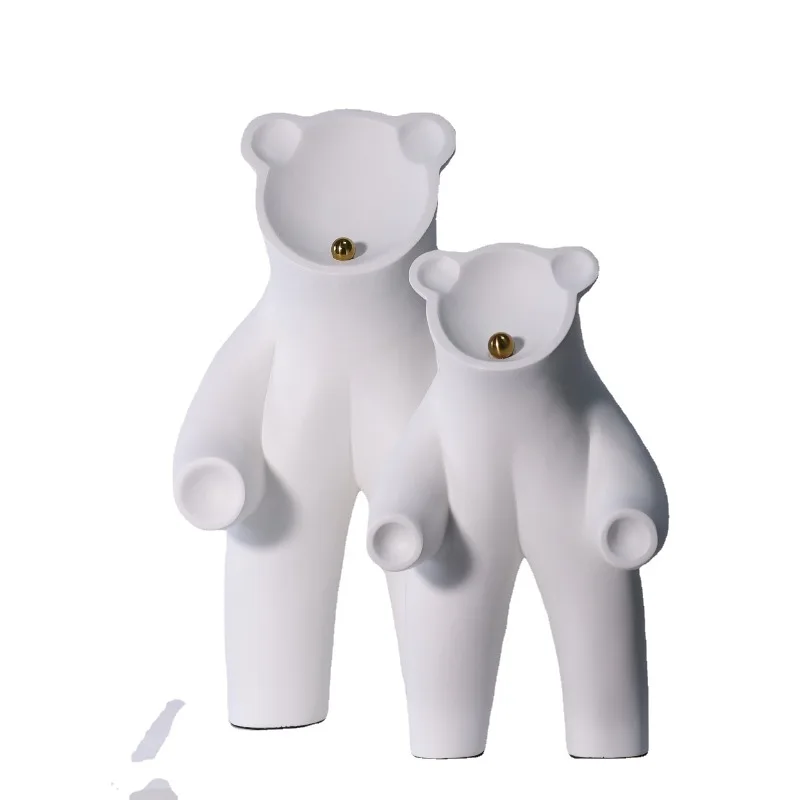 Modern simple cartoon polar bear sculpture resin animal ornament, home living room open cabinet decoration
Modern simple cartoon polar bear sculpture resin animal ornament, home living room open cabinet decoration