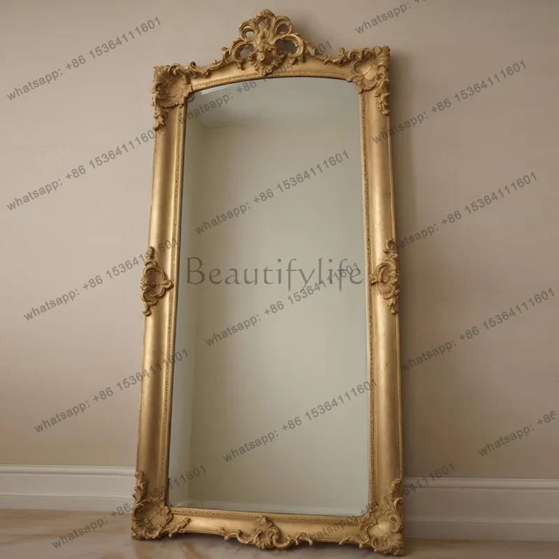 American retro carved full-length mirror wall hanging light luxury clothing store large floor mirror
American retro carved full-length mirror wall hanging light luxury clothing store large floor mirror