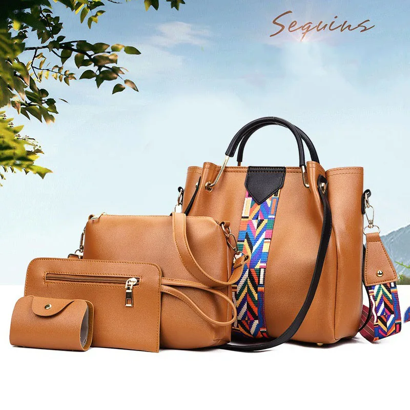 4Pcs/Set Fashion Woman's Bag Soft Leather Portable Shoulder Bags Simple PU Crossbody Bags Ladies Bag Set Exquisite Casual Purse
4Pcs/Set Fashion Woman's Bag Soft Leather Portable Shoulder Bags Simple PU Crossbody Bags Ladies Bag Set Exquisite Casual Purse
