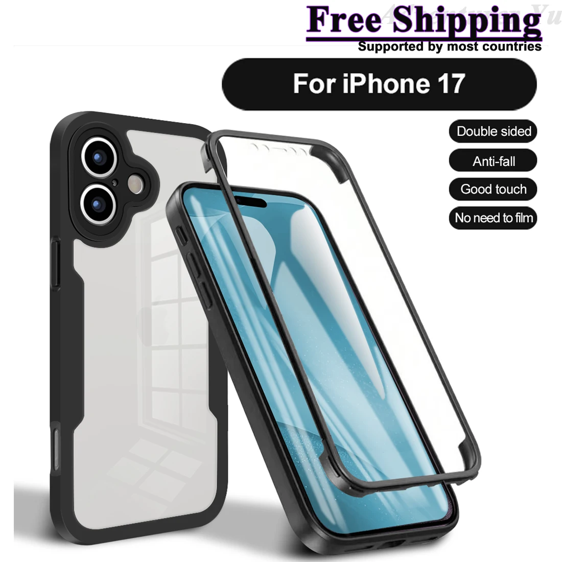 For iPhone 17 360 All-inclusive Case Full Coverage Protection Screen Protector Camera Lens Protective Bumper Shell Funda
For iPhone 17 360 All-inclusive Case Full Coverage Protection Screen Protector Camera Lens Protective Bumper Shell Funda