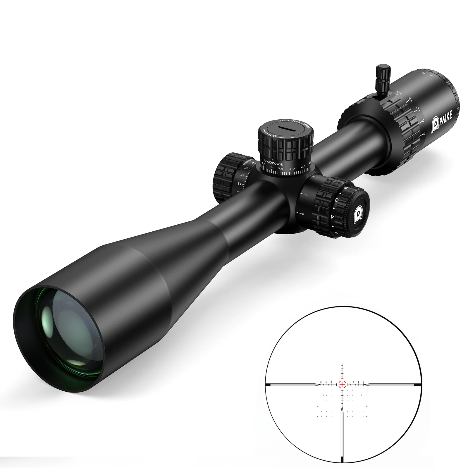 6-24x50 SFIR FFP Tactical Scope Long Range Precision Hunting Sight with Red Illuminated Reticle and SF adjustment Sight
6-24x50 SFIR FFP Tactical Scope Long Range Precision Hunting Sight with Red Illuminated Reticle and SF adjustment Sight