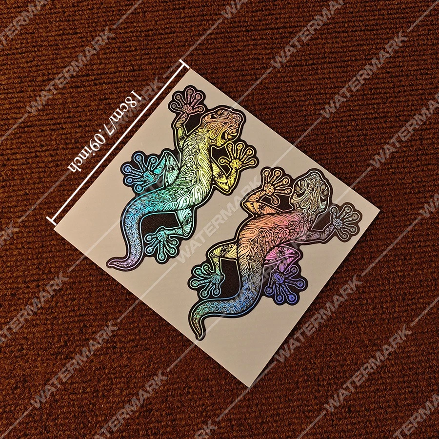 2Pcs/set Holographic Gecko Lizard Sticker Set Waterproof Vinyl Decals Tribal Pattern for Motorcycle Car Decor
2Pcs/set Holographic Gecko Lizard Sticker Set Waterproof Vinyl Decals Tribal Pattern for Motorcycle Car Decor
