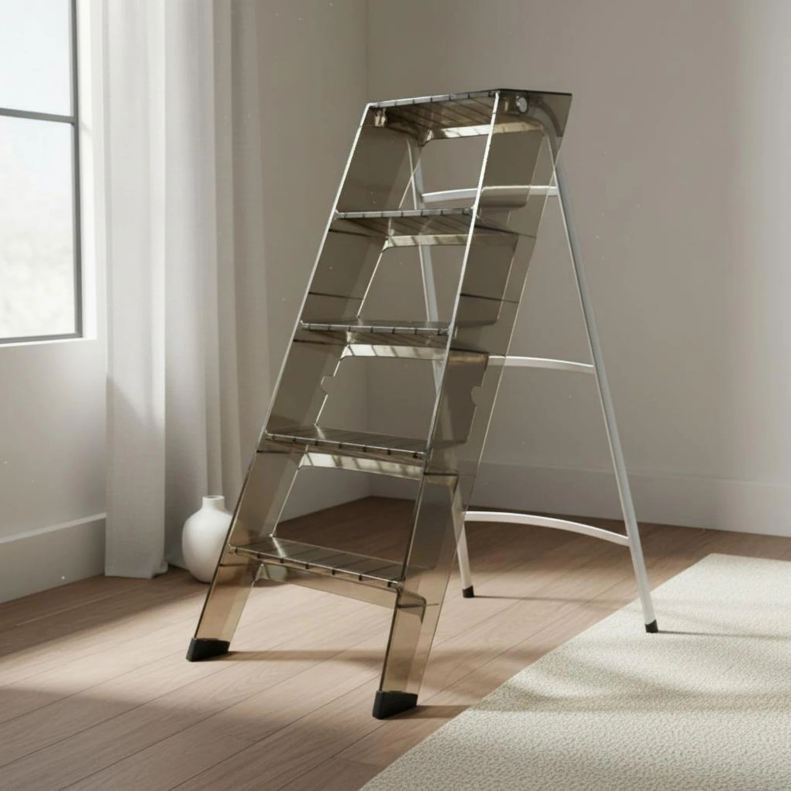 Folding Step Ladder Transparent 3 Step Ladder Acrylic Folding Stool Portable Home Helper Space Saving for Kitchen, Wardrobe
Folding Step Ladder Transparent 3 Step Ladder Acrylic Folding Stool Portable Home Helper Space Saving for Kitchen, Wardrobe