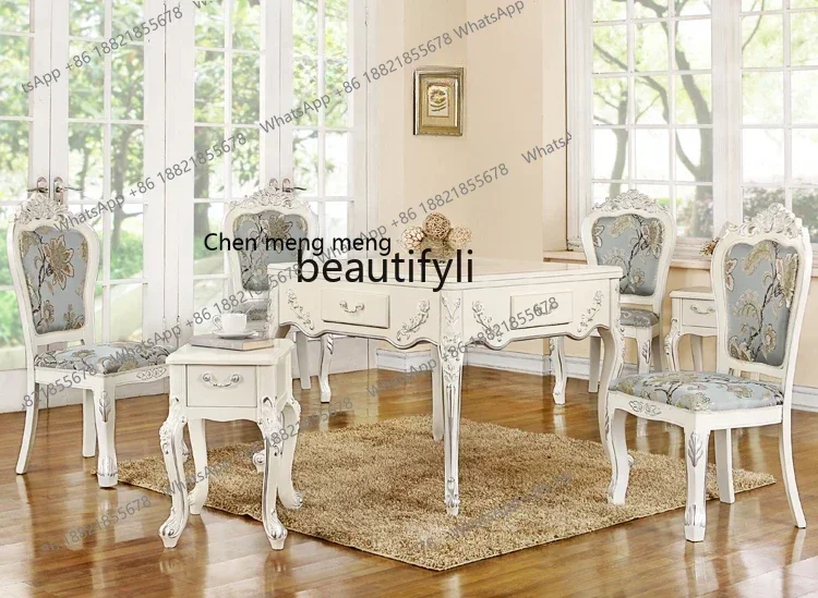 X A European-Style Mahjong Machine Automatic Solid Wood Mahjong Table Dining Table Dual-Use Electric Chair
X A European-Style Mahjong Machine Automatic Solid Wood Mahjong Table Dining Table Dual-Use Electric Chair