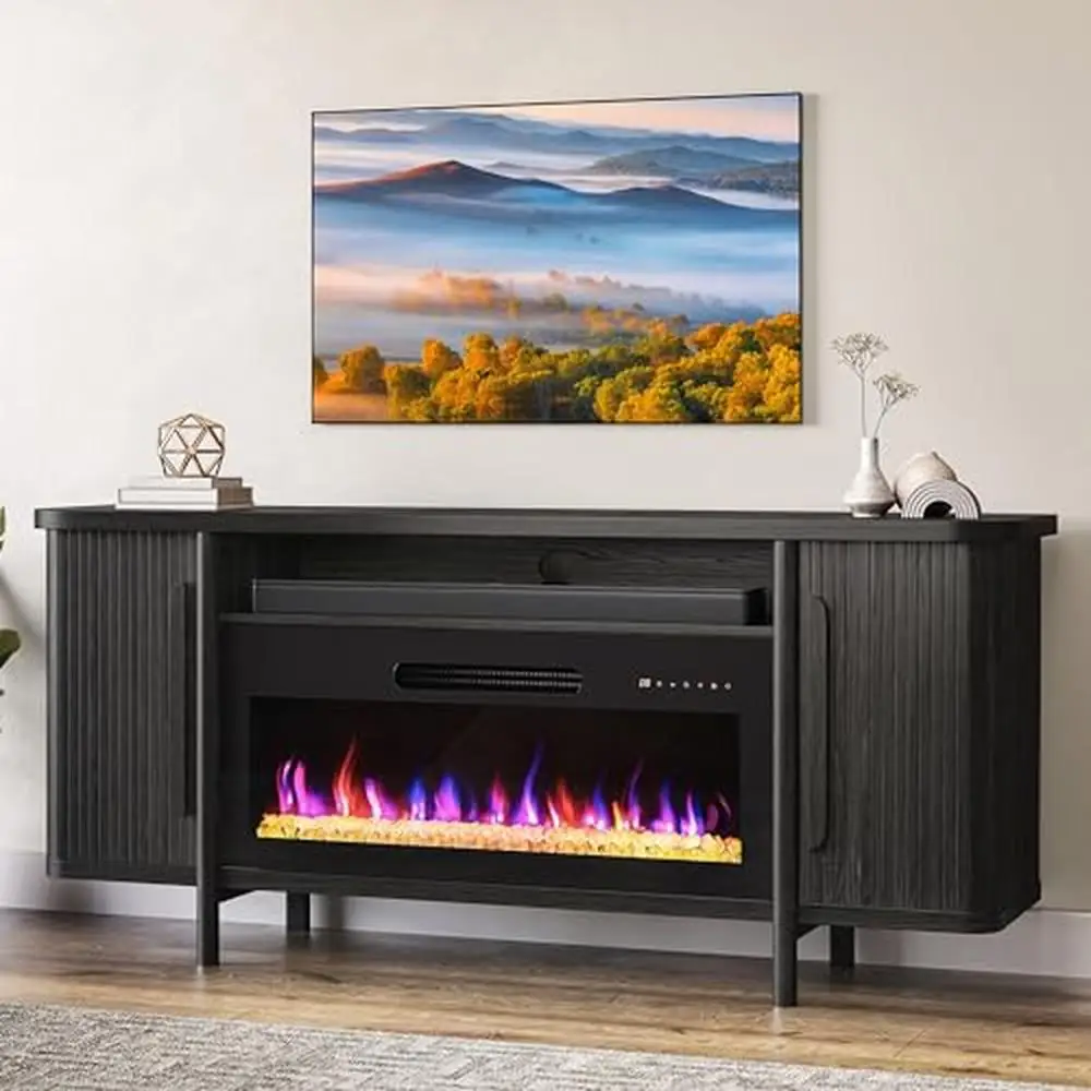 66" TV Stand Electric Fireplace Console Entertainment Center Storage Cabinets Living Room Bedroom Sustainable Material Universal
66" TV Stand Electric Fireplace Console Entertainment Center Storage Cabinets Living Room Bedroom Sustainable Material Universal