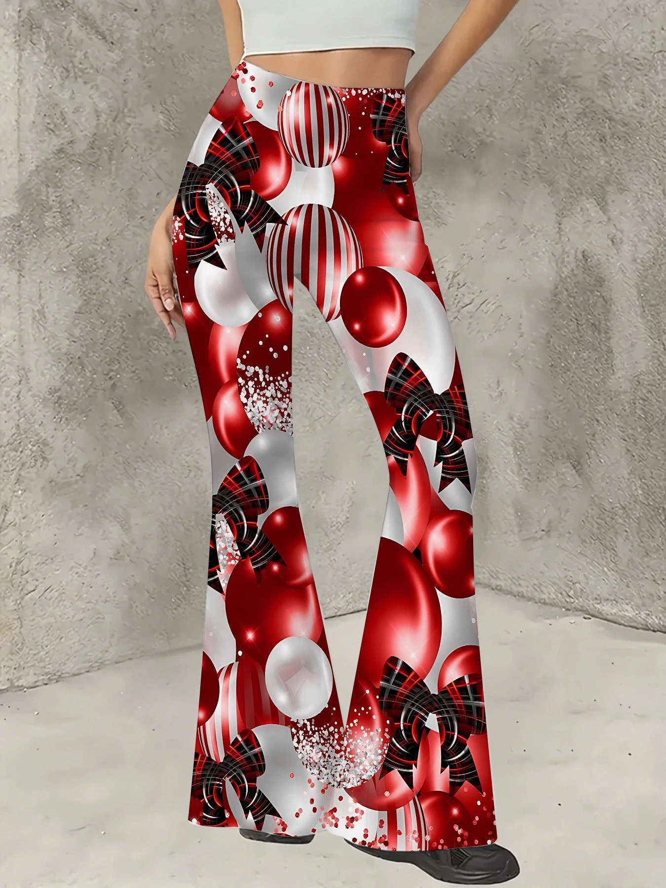 Y2K Graphic Print Flare Pants Women High Waist Knit Bell Bottom Trousers
Y2K Graphic Print Flare Pants Women High Waist Knit Bell Bottom Trousers