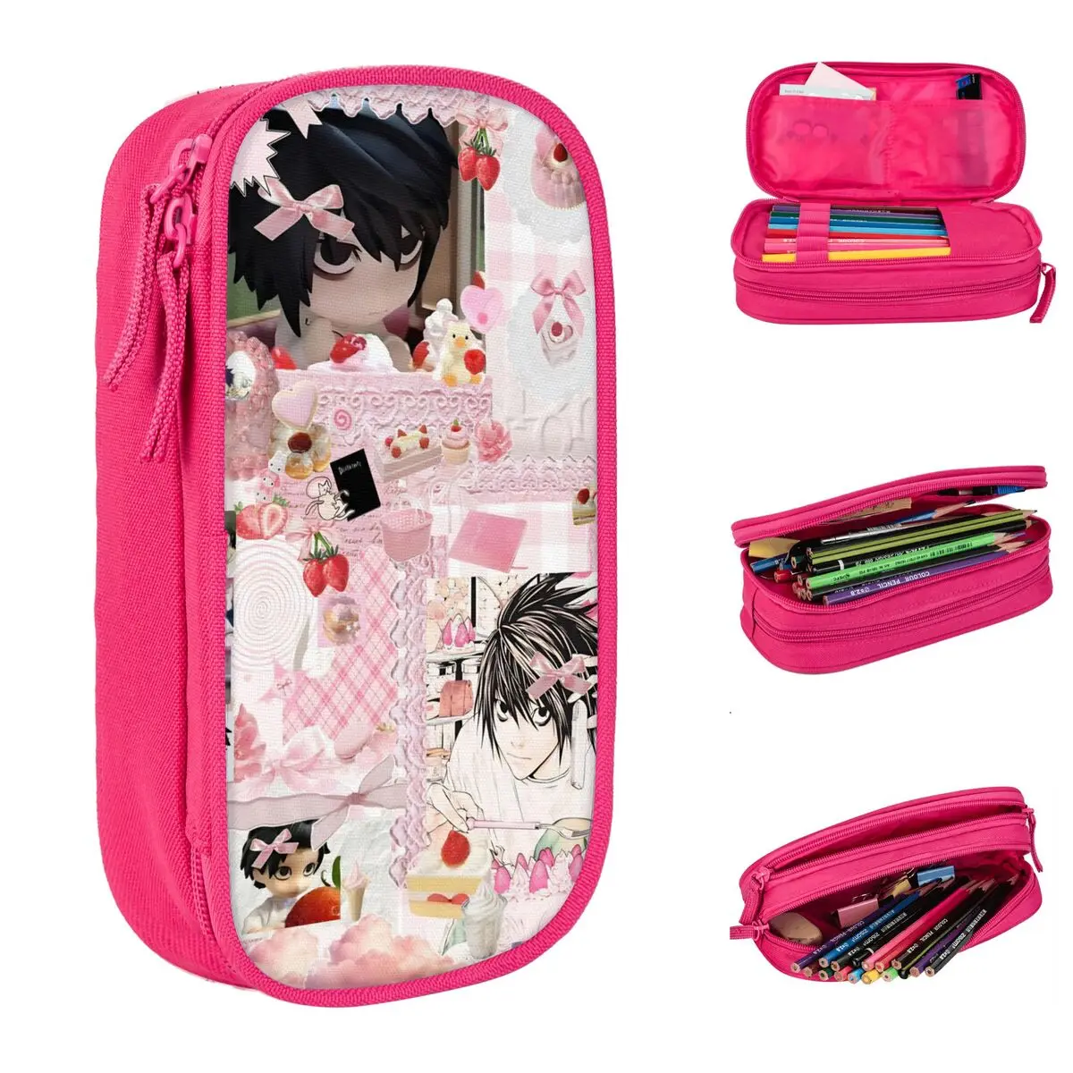 Pink L Lawliet Pencil Case Deathnotes Anime Pen Holder Bags Kids Big Capacity Students School Zipper Pencil Pouch
Pink L Lawliet Pencil Case Deathnotes Anime Pen Holder Bags Kids Big Capacity Students School Zipper Pencil Pouch