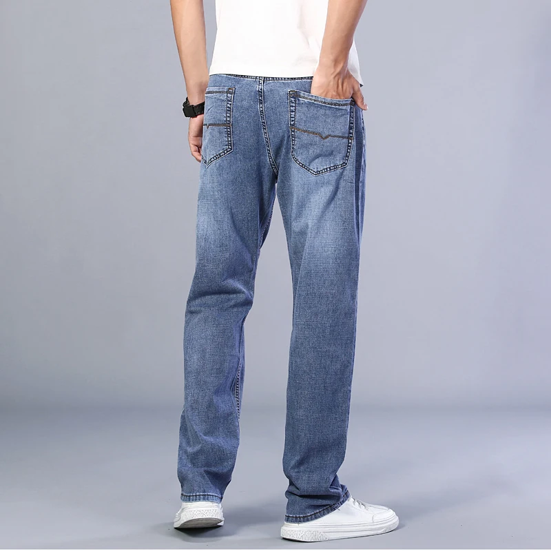 Plus Size 40 42 44 Men's Light Blue Straight-leg Jeans 2023 Autumn New Classic Business Casual Stretch Loose Denim Pants Male
Plus Size 40 42 44 Men's Light Blue Straight-leg Jeans 2023 Autumn New Classic Business Casual Stretch Loose Denim Pants Male