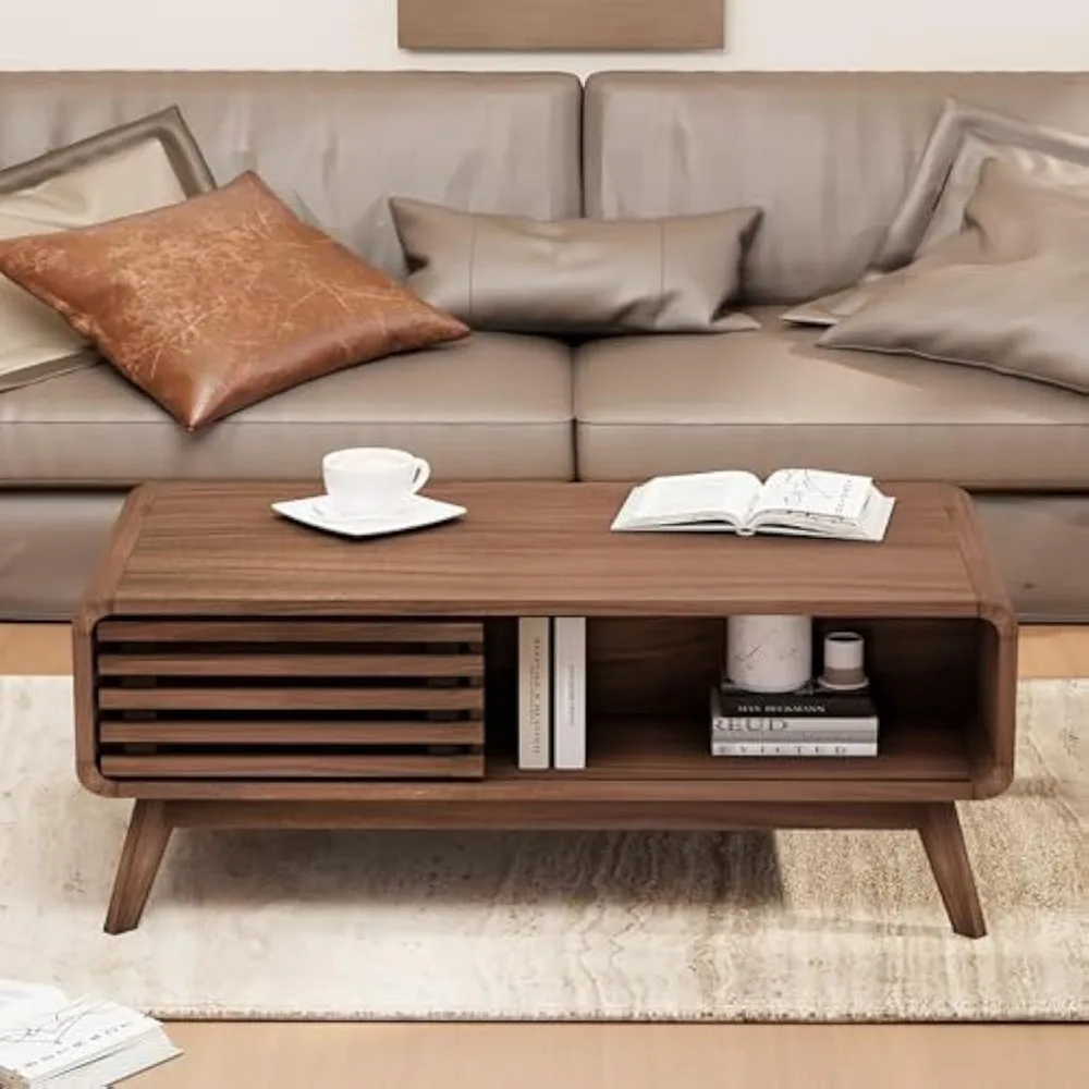 Coffee Table,Mid Century Modern Table with Storage,Sliding Fence Door,Farmhouse Wooden Coffee Table for Living Room
Coffee Table,Mid Century Modern Table with Storage,Sliding Fence Door,Farmhouse Wooden Coffee Table for Living Room