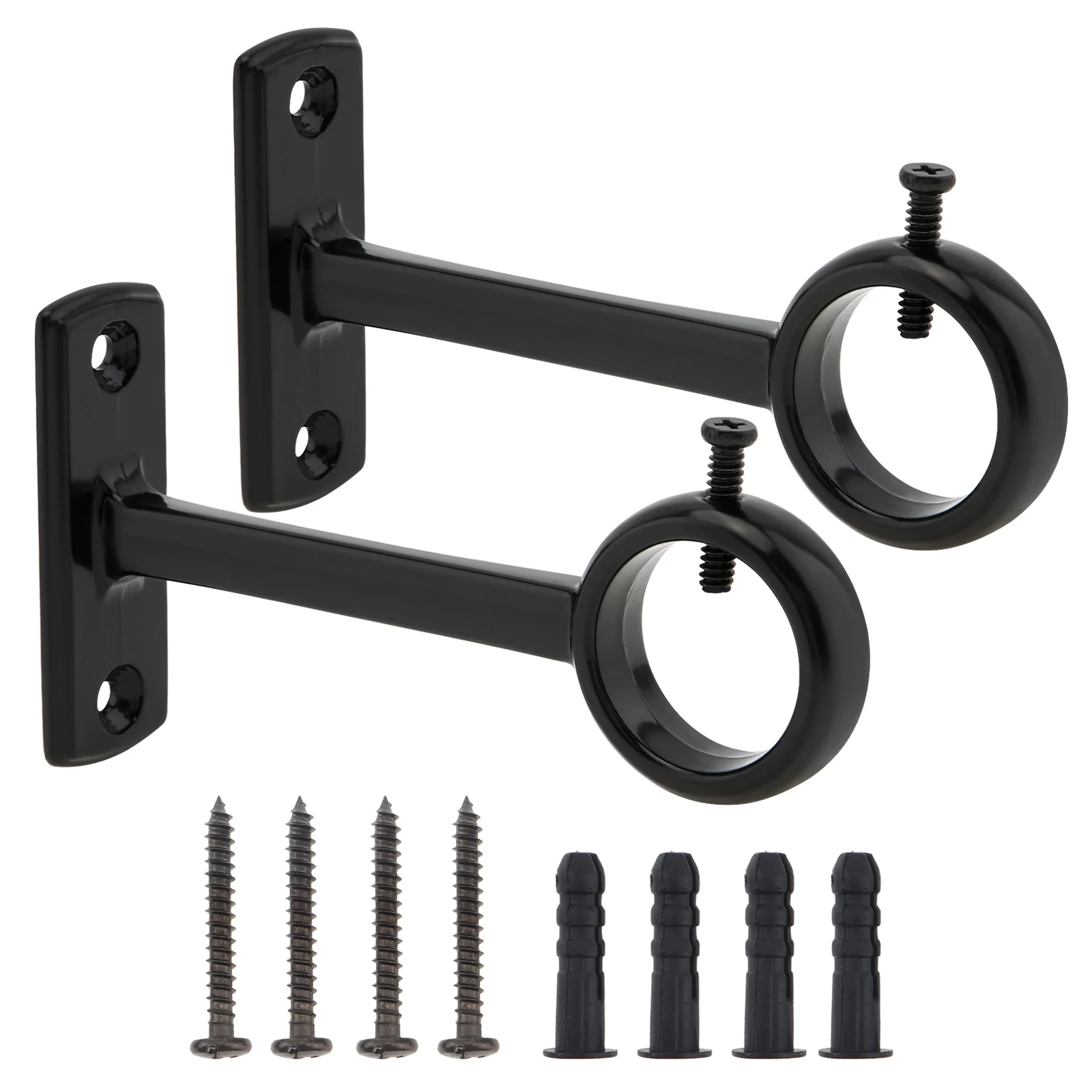 2pcs Single Hole Aluminum Alloy Ceiling Mount Curtain Rod Bracket for 1 Inch Drape Pole with Adjustable Screw Tools
2pcs Single Hole Aluminum Alloy Ceiling Mount Curtain Rod Bracket for 1 Inch Drape Pole with Adjustable Screw Tools