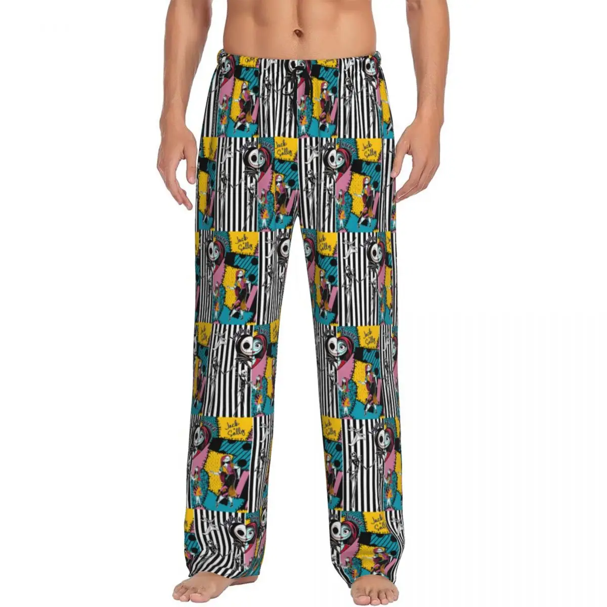Custom Men's Jack Skellington Pajama Pants Printed Living Skeleton Sleep Sleepwear Bottoms with Pockets
Custom Men's Jack Skellington Pajama Pants Printed Living Skeleton Sleep Sleepwear Bottoms with Pockets