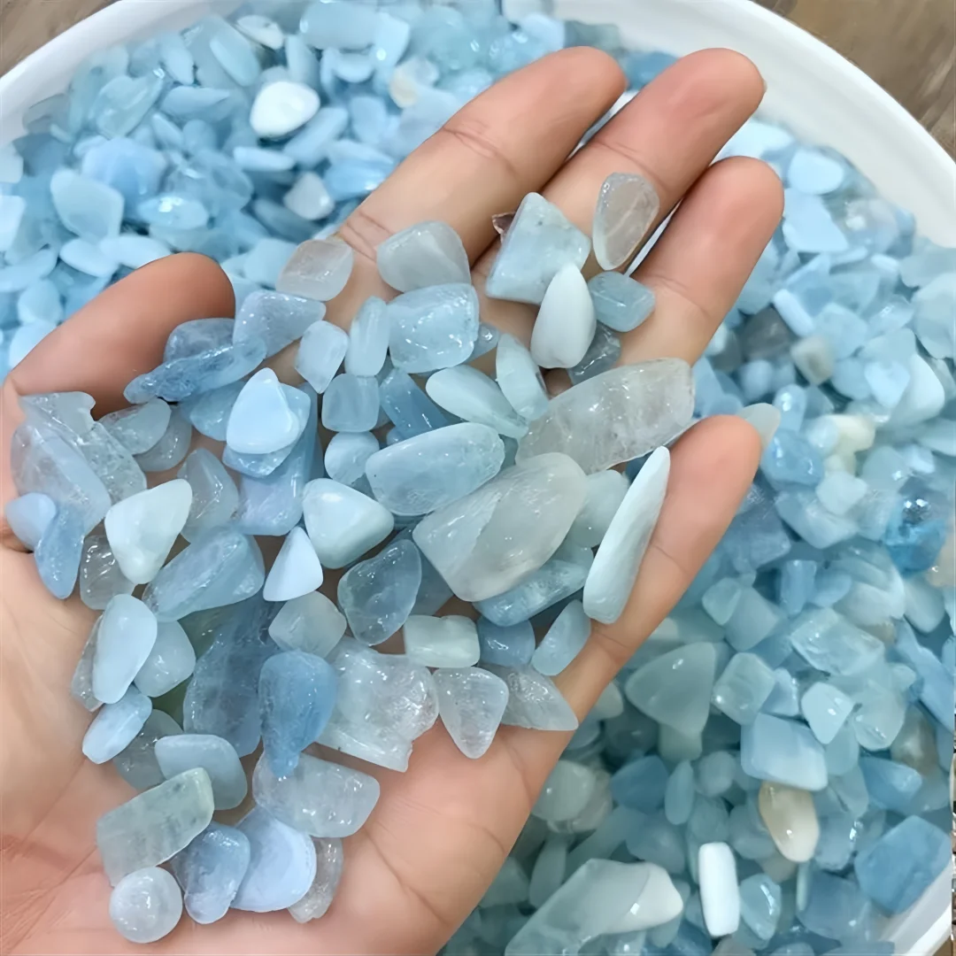 Natural Aquamarine Crushed Stone, Garden Decoration, Jewelry Making, Vase Filler, Fish Tank Decoration Stone, Gift Giving
Natural Aquamarine Crushed Stone, Garden Decoration, Jewelry Making, Vase Filler, Fish Tank Decoration Stone, Gift Giving