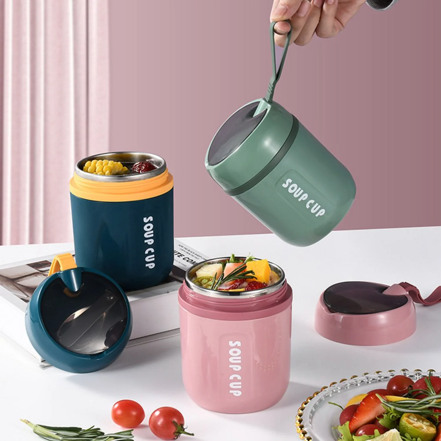Newce 480ml Insulated Food Jar with Spoon, Leak Proof Lunch Container, 16oz Soup Cup for Kids and Adults
Newce 480ml Insulated Food Jar with Spoon, Leak Proof Lunch Container, 16oz Soup Cup for Kids and Adults