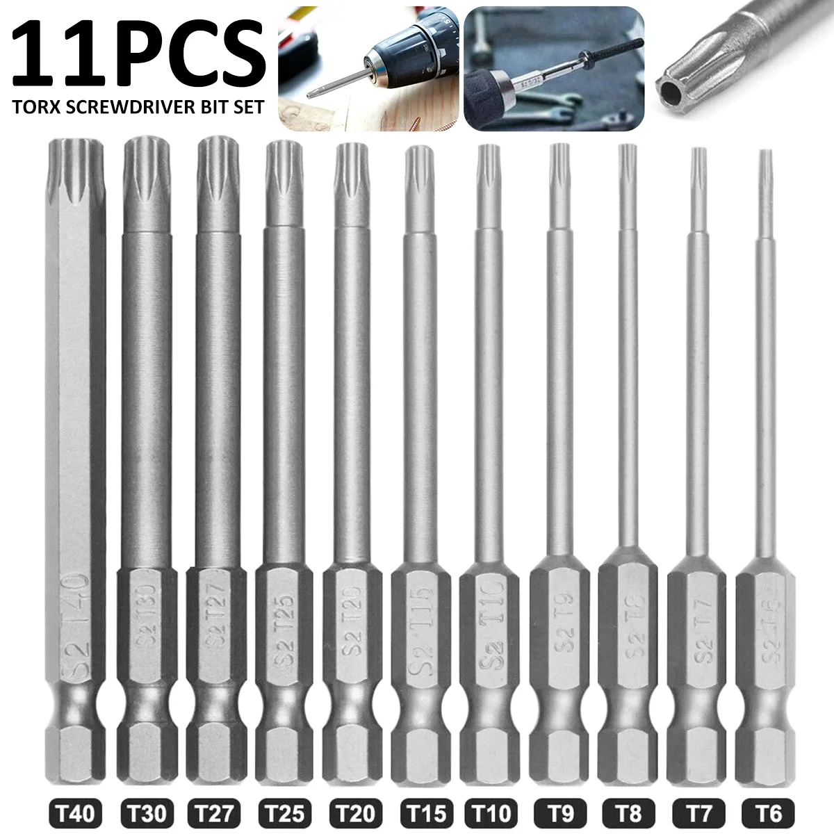 11Pcs Torx Screwdriver Bit Set Magnetic Extended Screwdriver Set Star Screwdriver Tamper Proof Drill Screw driver Security Tool
11Pcs Torx Screwdriver Bit Set Magnetic Extended Screwdriver Set Star Screwdriver Tamper Proof Drill Screw driver Security Tool