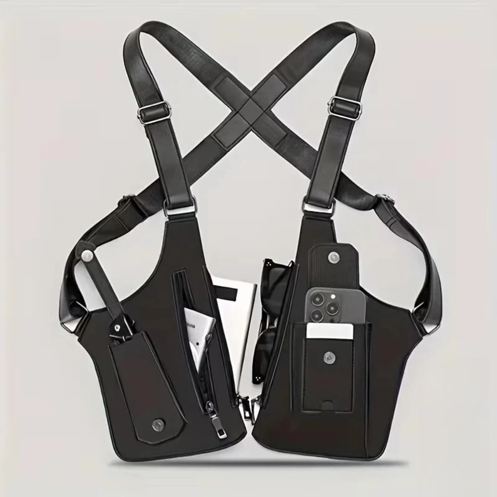 Adjustable faux leather shoulder bag with a hidden underarm strap, designed specifically to prevent pickpocketing
Adjustable faux leather shoulder bag with a hidden underarm strap, designed specifically to prevent pickpocketing