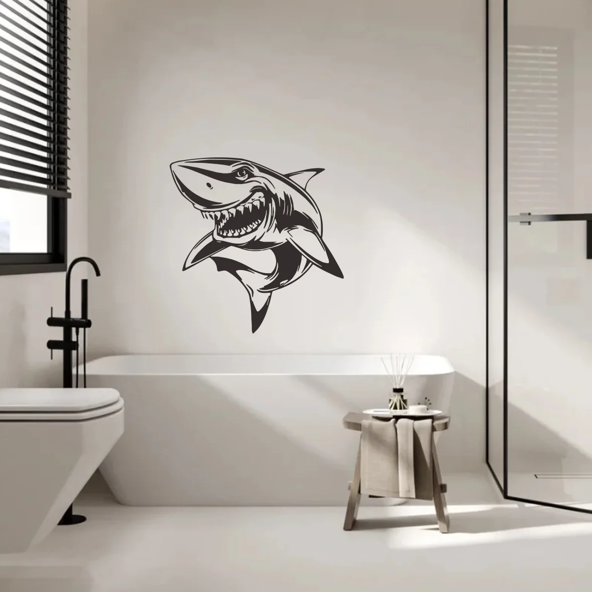 Shark Ocean Animal Vinyl Wall Sticker - Interior Art for Home Decoration, Ideal for Kids' Rooms, Nurseries and Bathrooms with Se
Shark Ocean Animal Vinyl Wall Sticker - Interior Art for Home Decoration, Ideal for Kids' Rooms, Nurseries and Bathrooms with Se