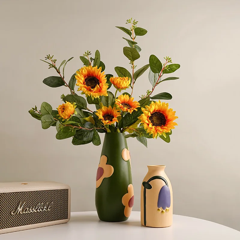 Creative Painted Ceramic Vase for Living Room Table Foyer TV Cabinet Flower Arrangement Decorative Flower Vase
Creative Painted Ceramic Vase for Living Room Table Foyer TV Cabinet Flower Arrangement Decorative Flower Vase