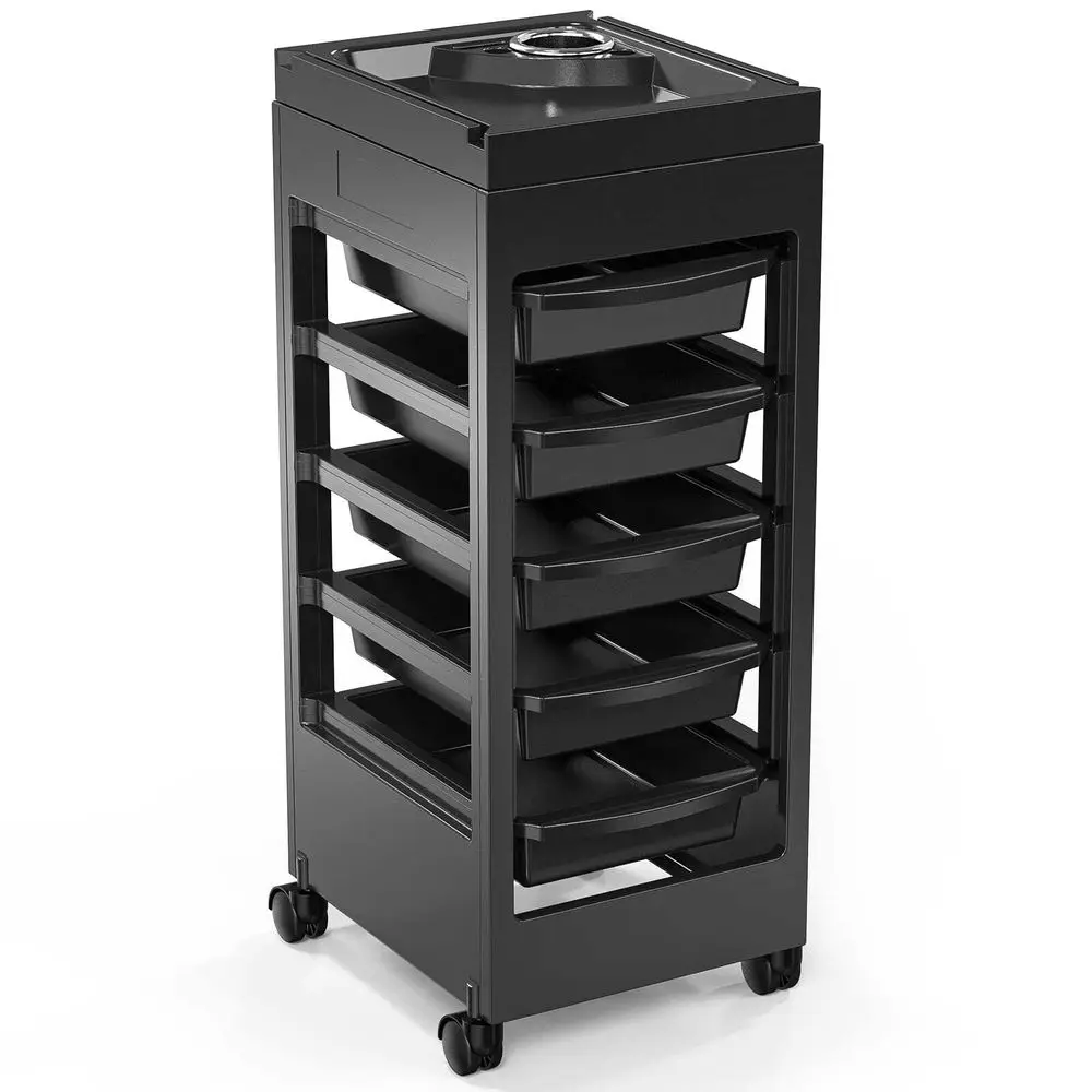 Cart For Hair Stylist Black With 5 Drawers Hair Dryer Holder, Hair Cart Organizer Storage Cabinet For Hairdressing Beauty Spa T
Cart For Hair Stylist Black With 5 Drawers Hair Dryer Holder, Hair Cart Organizer Storage Cabinet For Hairdressing Beauty Spa T