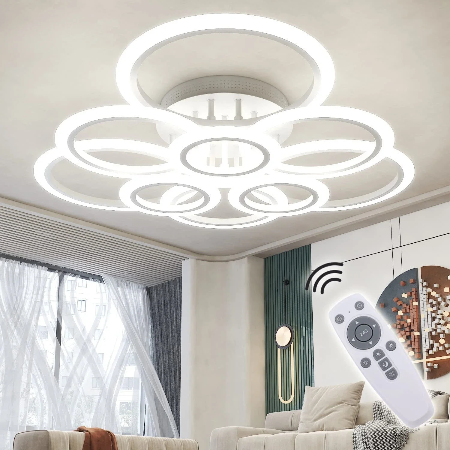 LED Ceiling Lamp Chandelier Ring Lights Modern Smart Luster Remote Control Bedroom LivingRoom Indoor Home Decor Lighting Fixture
LED Ceiling Lamp Chandelier Ring Lights Modern Smart Luster Remote Control Bedroom LivingRoom Indoor Home Decor Lighting Fixture