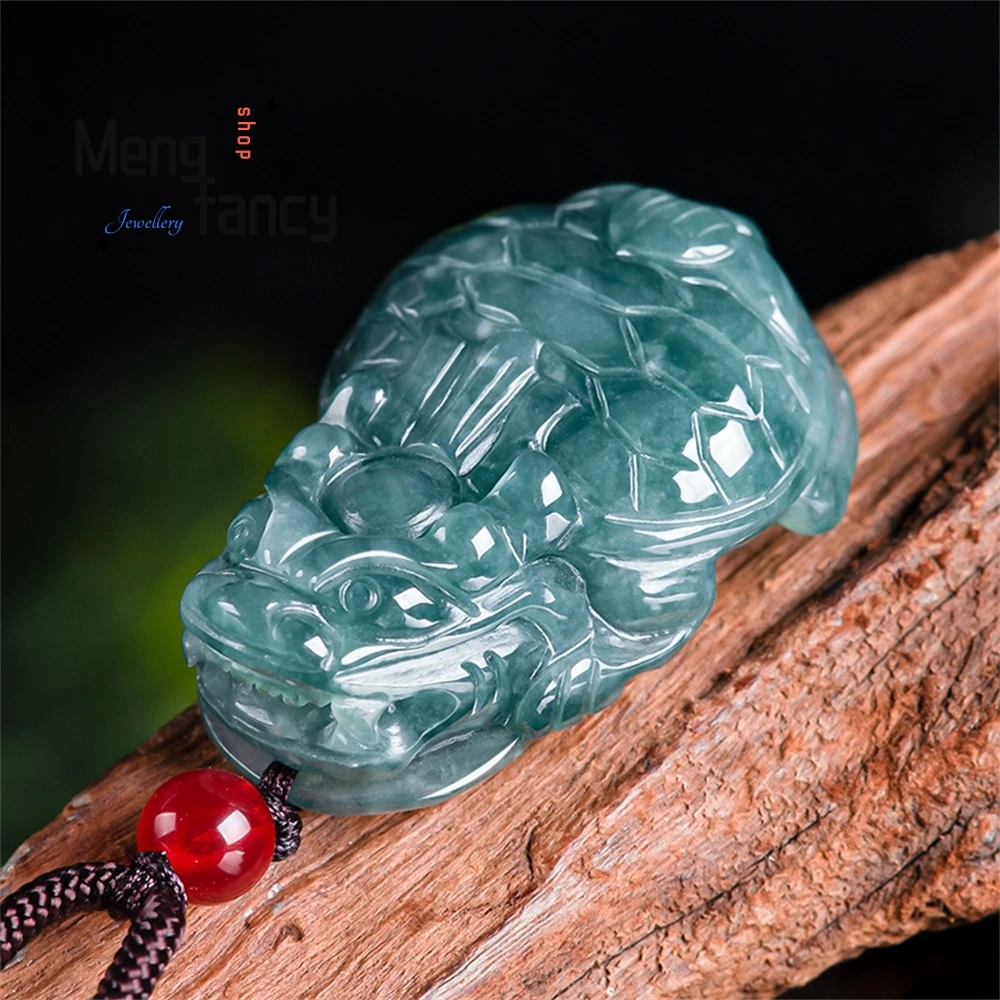 High-Grade Natural A Goods Jade Blue Water Dragon Turtle Jade Pendant Waxy Kind Pendant Men's Necklace Women's Jade Pendant
High-Grade Natural A Goods Jade Blue Water Dragon Turtle Jade Pendant Waxy Kind Pendant Men's Necklace Women's Jade Pendant