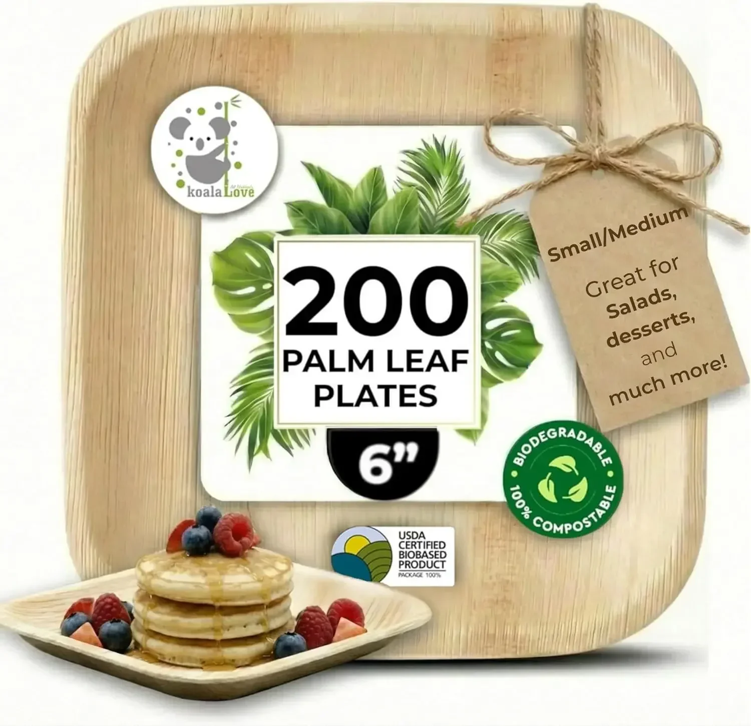 Eco Biodegradable Compostable Disposable Square 6 Inch Bulk 200 Appetizer Dessert Plates Palm Leaf Bamboo Paper Wooden
Eco Biodegradable Compostable Disposable Square 6 Inch Bulk 200 Appetizer Dessert Plates Palm Leaf Bamboo Paper Wooden