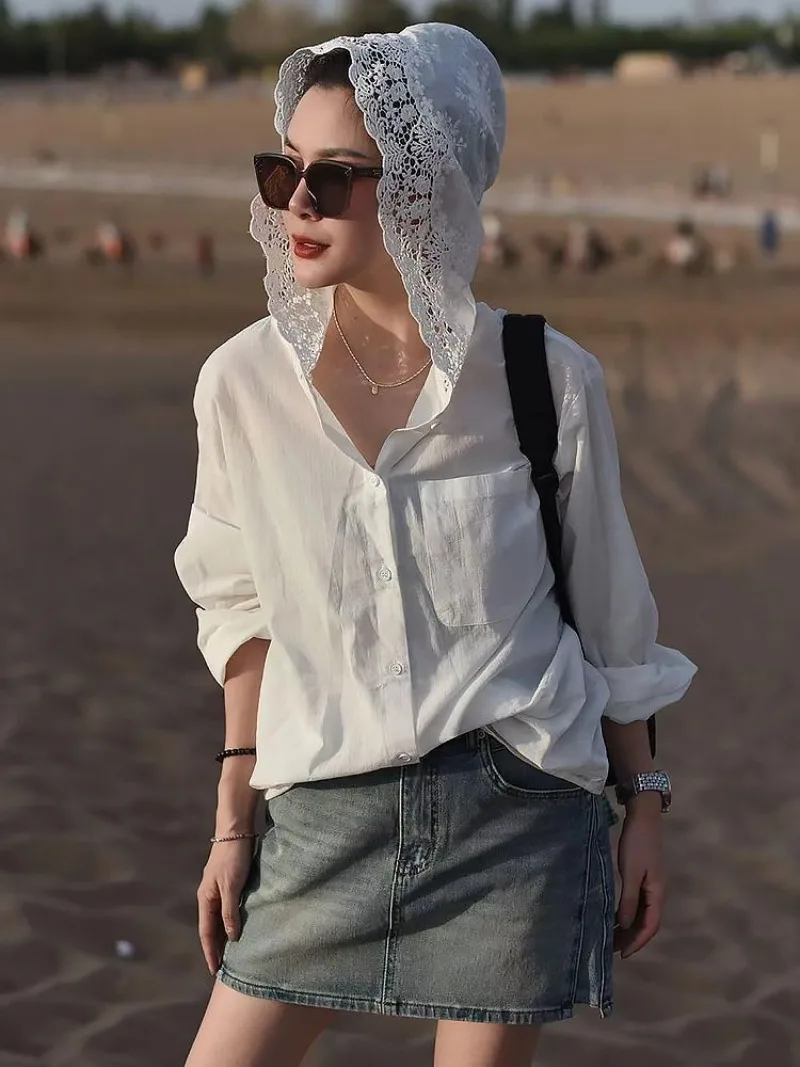 Весна 2026: Новая женская стильная высококачественная шикарная рубашка с кружевными вставками, ажурным узором и капюшоном, тонкая куртка с защитой от солнца
Весна 2026: Новая женская стильная высококачественная шикарная рубашка с кружевными вставками, ажурным узором и капюшоном, тонкая куртка с защитой от солнца