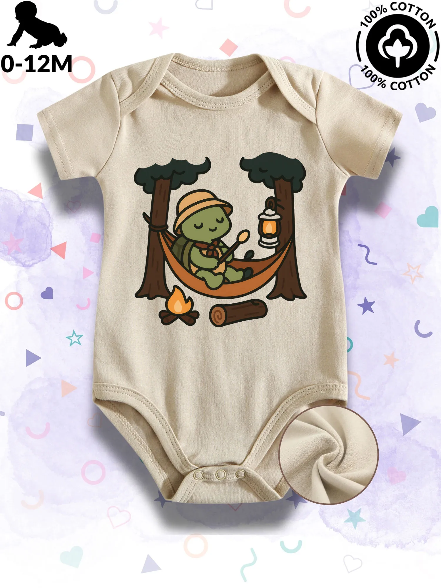 Детский комбинезон-боди унисекс Resting Turtle, 100% хлопок, мягкий, всесезонный, бежевый, для ползания, 190 г/м²
Детский комбинезон-боди унисекс Resting Turtle, 100% хлопок, мягкий, всесезонный, бежевый, для ползания, 190 г/м²