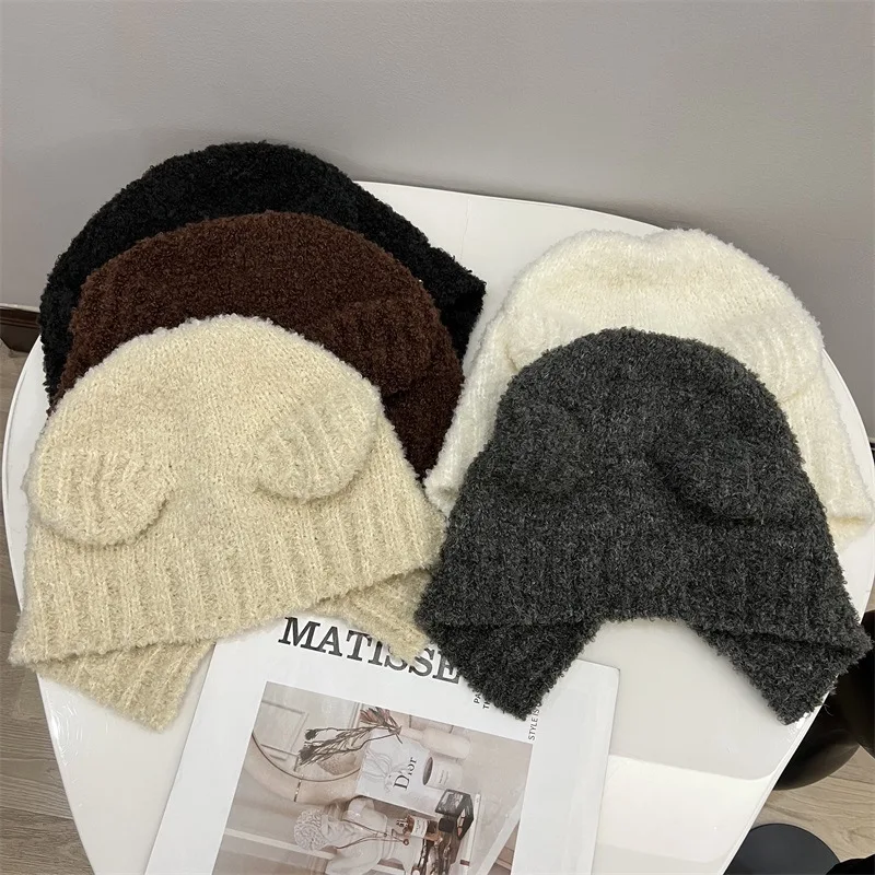Autumn and Winter Cute Bear Warm Cap Ear Protection Wool Cap with Knitted Winter Cap Outdoor Cold Warm Pullover Hat
Autumn and Winter Cute Bear Warm Cap Ear Protection Wool Cap with Knitted Winter Cap Outdoor Cold Warm Pullover Hat