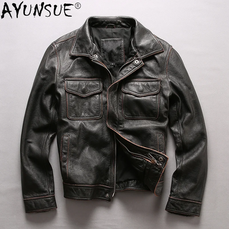 2024 Fashion Leather Jacket Men Short Vintage Streetwear Men's Clothing Motorcycle Cowhide Coats Jaqueta Couro Masculina WPY3678
2024 Fashion Leather Jacket Men Short Vintage Streetwear Men's Clothing Motorcycle Cowhide Coats Jaqueta Couro Masculina WPY3678