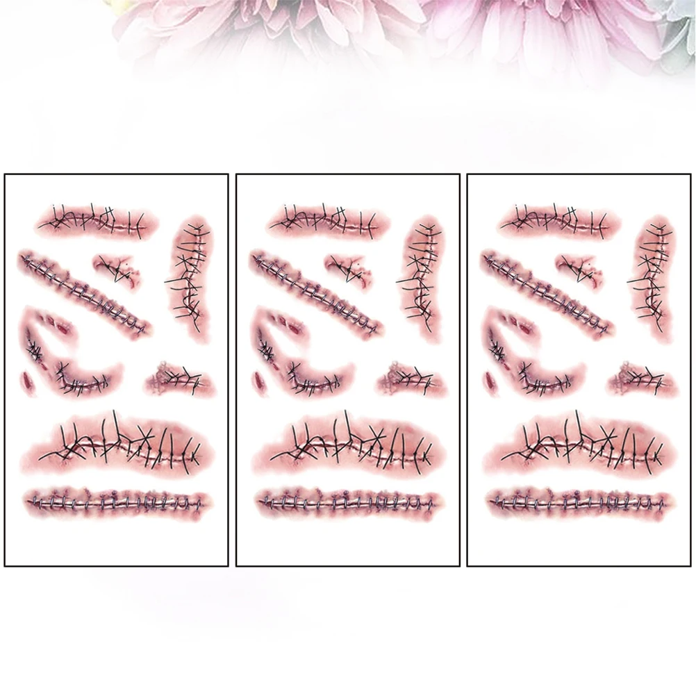 3pcs Realistic Temporary Tattoos Waterproof Body Makeup Halloween Temporary Tattoos Fake Scar Fake Scar Stickers Decals
3pcs Realistic Temporary Tattoos Waterproof Body Makeup Halloween Temporary Tattoos Fake Scar Fake Scar Stickers Decals