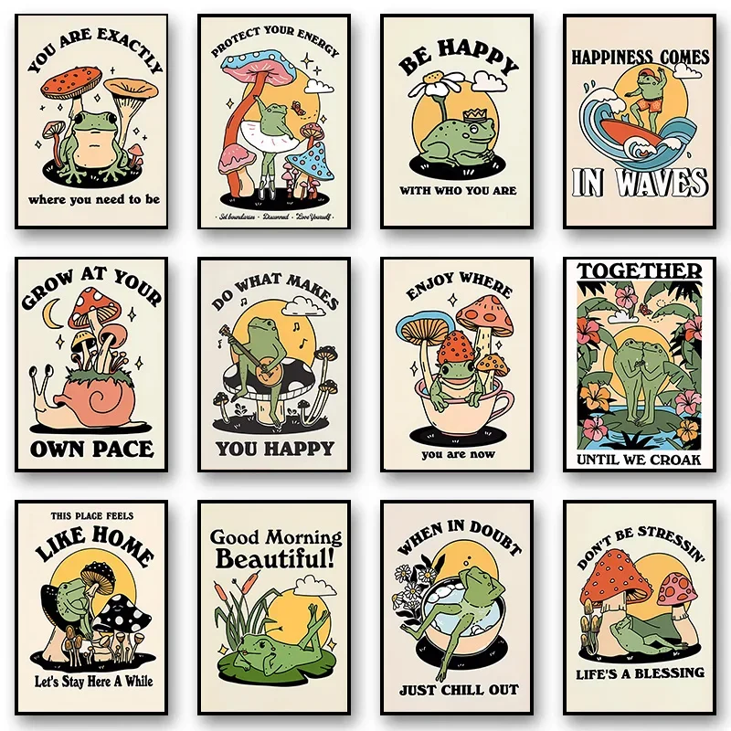 You Are So Funny Mushroom Poster Retro Funky Hippie Party Dancing Frog Canvas Painting Wall Art Picture for Room Home Decor
You Are So Funny Mushroom Poster Retro Funky Hippie Party Dancing Frog Canvas Painting Wall Art Picture for Room Home Decor