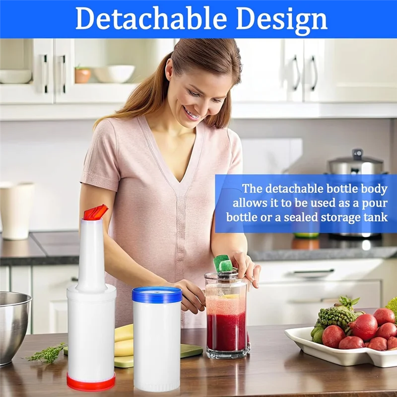 M12K-6-Piece Professional Bar Juice Pour Bottles Set - 0.9 Quart Juice Pourers For Bartending, Store And Pour Containers
M12K-6-Piece Professional Bar Juice Pour Bottles Set - 0.9 Quart Juice Pourers For Bartending, Store And Pour Containers