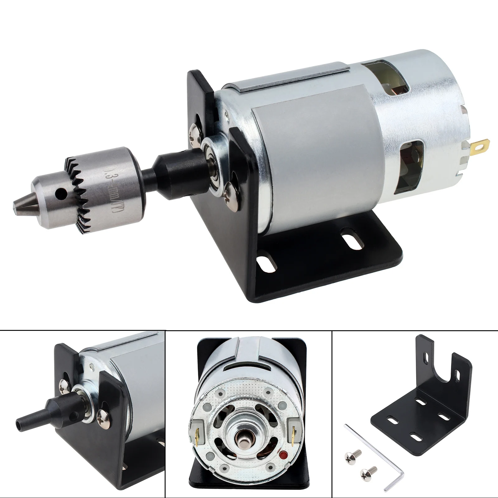 12V-24V 775 JTO Chuck and Mounting Bracket Ball Motor Small Bench Drill for Milling Machine /Lathe / Drilling
12V-24V 775 JTO Chuck and Mounting Bracket Ball Motor Small Bench Drill for Milling Machine /Lathe / Drilling