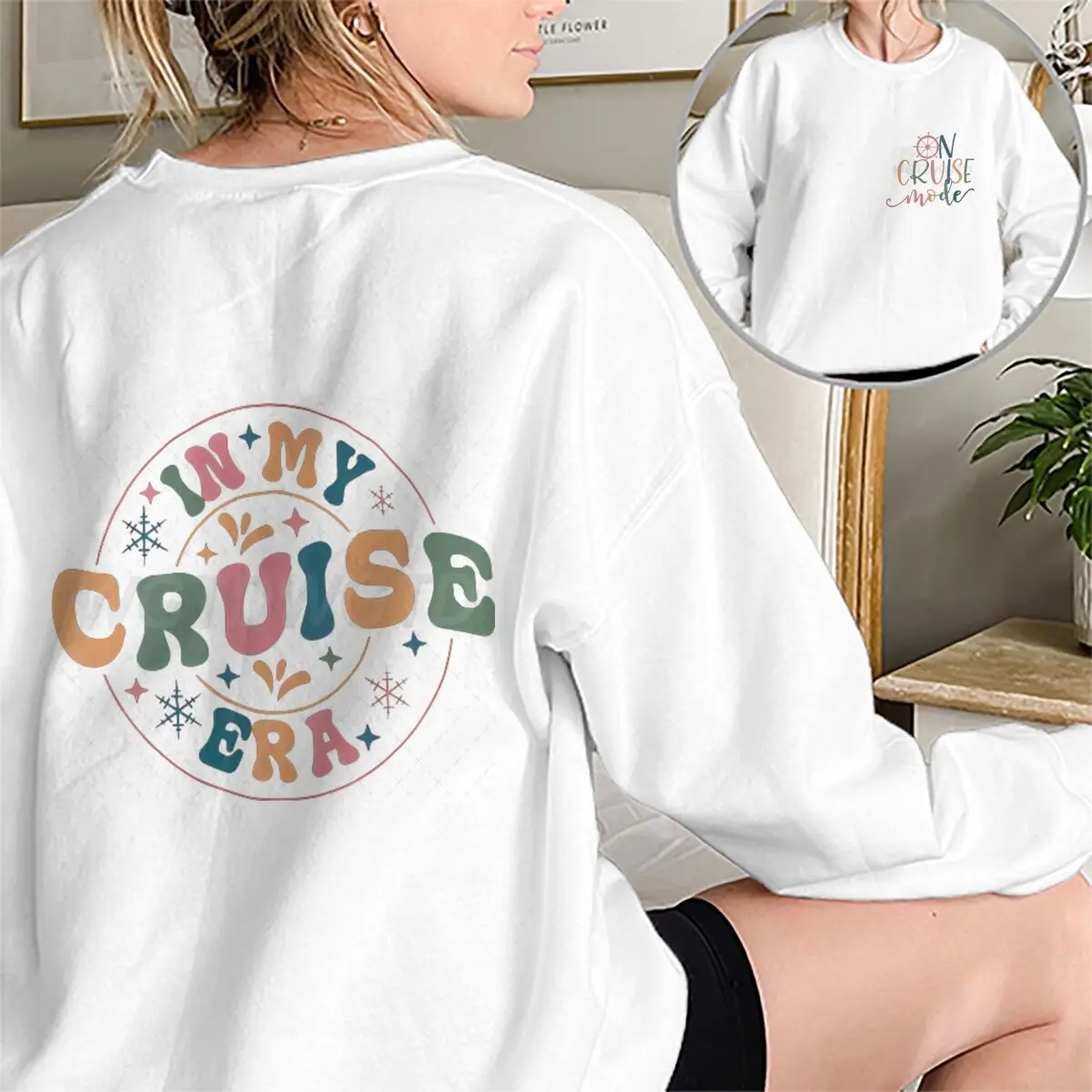 Свитшот "In My Cruise Era" с двусторонним принтом "On Cruise Mode", женская ретро-толстовка с круглым вырезом и длинными рукавами
Свитшот "In My Cruise Era" с двусторонним принтом "On Cruise Mode", женская ретро-толстовка с круглым вырезом и длинными рукавами