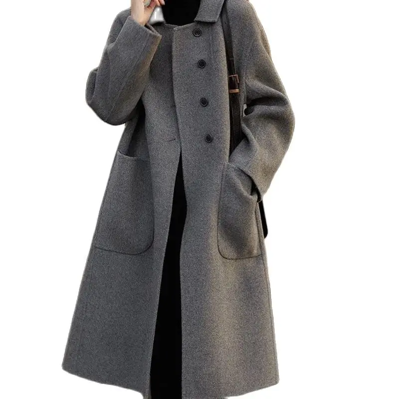 2024 NEW High Quality Autumn Winter Women Woolen Jacket Elegant Korean Long Woolen Windbreaker Single-Breasted Outerwear Female
2024 NEW High Quality Autumn Winter Women Woolen Jacket Elegant Korean Long Woolen Windbreaker Single-Breasted Outerwear Female
