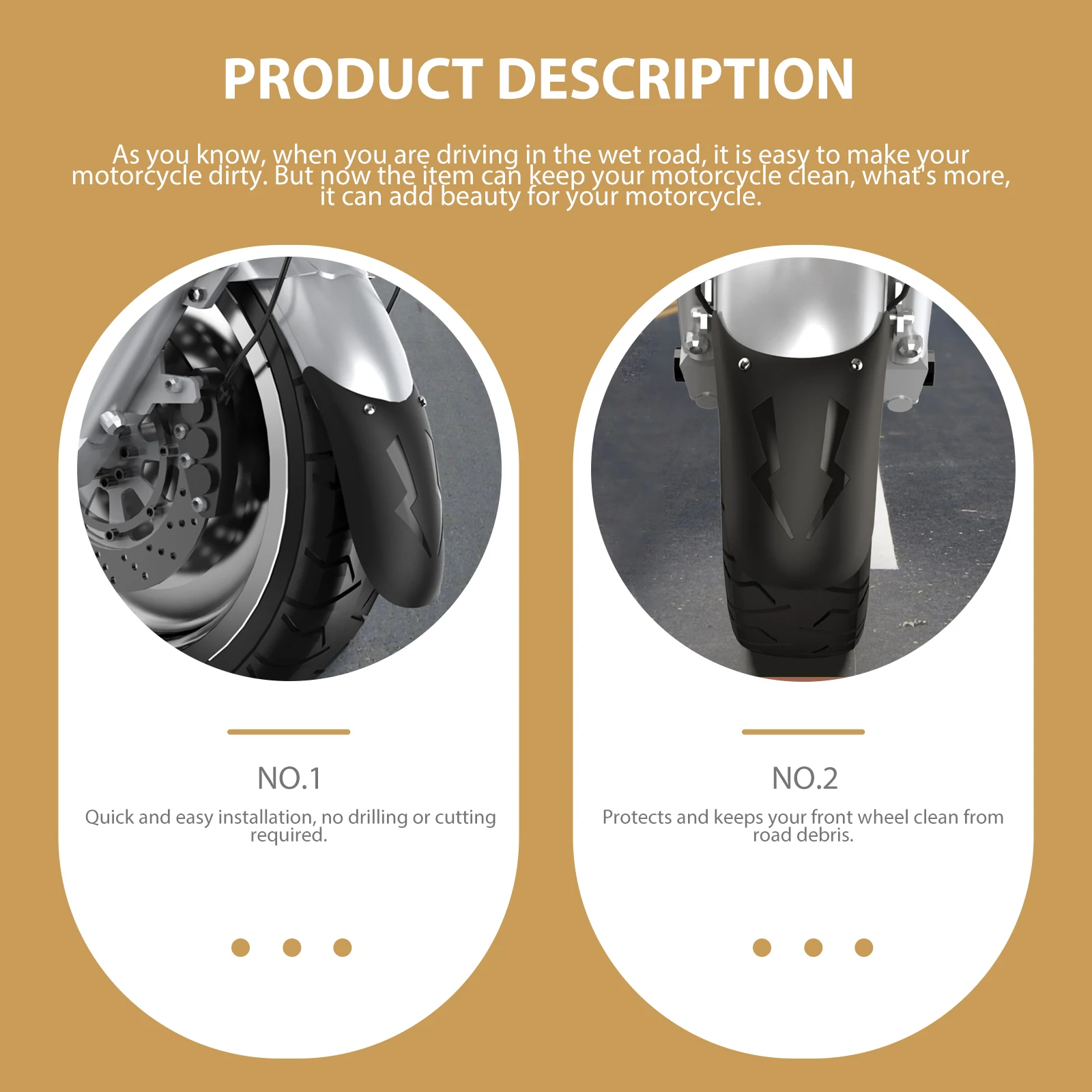 1pc Motorcycle Mudguard Durable PP Material Protects Front Wheel Clean Road Debris Splashing Guard Lengthened Accessories
1pc Motorcycle Mudguard Durable PP Material Protects Front Wheel Clean Road Debris Splashing Guard Lengthened Accessories