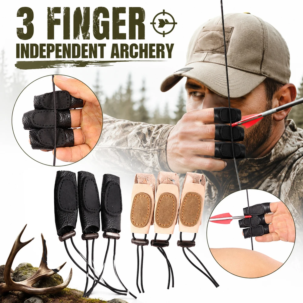 3 Finger Independent Archery Glove Cowhide Finger Protector for Bow Hunting
3 Finger Independent Archery Glove Cowhide Finger Protector for Bow Hunting