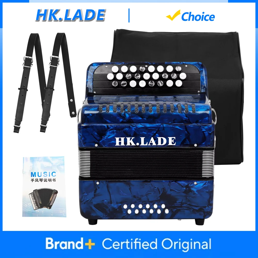 HK·LADE AH-150 Accordion 25 Keys 12 Bass Blue Bayan Accordion with Bag Keyboard Instrument for Grading Performance/Teaching
HK·LADE AH-150 Accordion 25 Keys 12 Bass Blue Bayan Accordion with Bag Keyboard Instrument for Grading Performance/Teaching