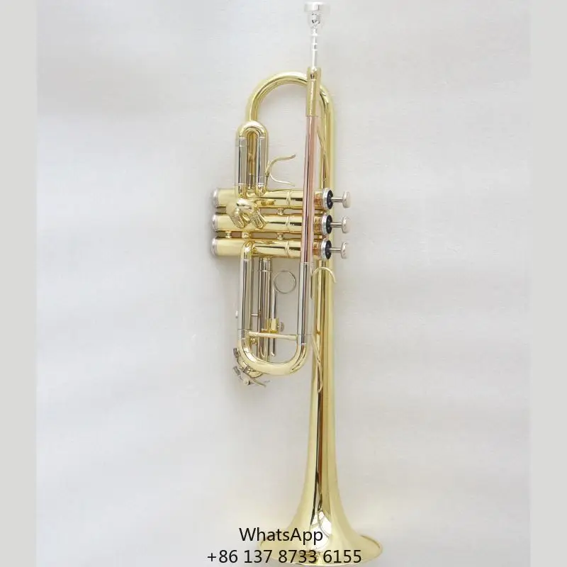 Good Quality Student Level C Trumpet Brass Trumpet Instrument C Key Trumpet With Case