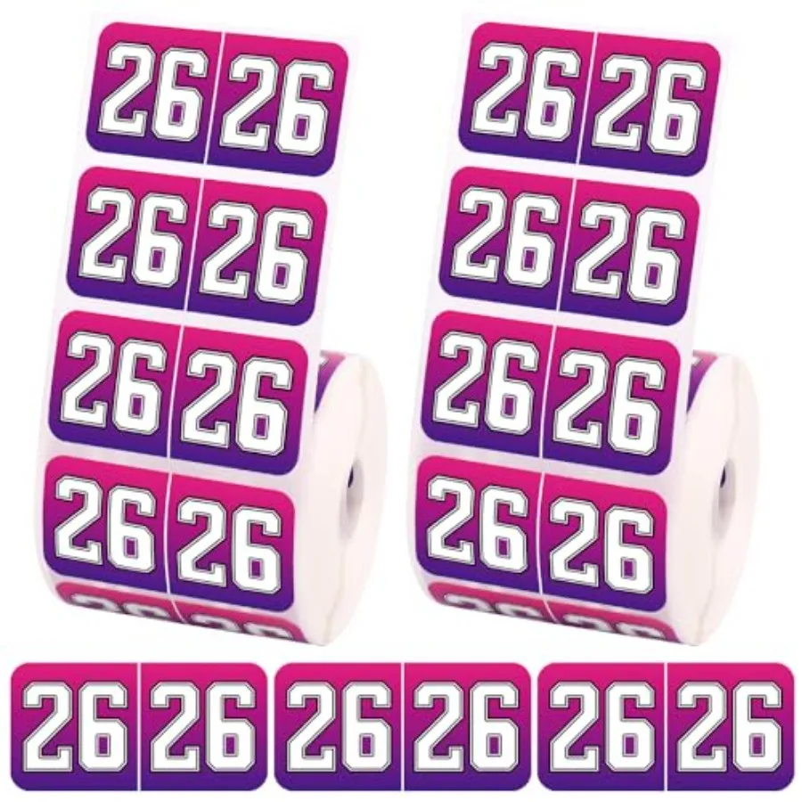 1000pcs 2026 Year Stickers, 3/4x1-1/2 Inch 26 Year Colored Self-Adhesive Stickers File Folder Labels Decals for Tab File Folder
1000pcs 2026 Year Stickers, 3/4x1-1/2 Inch 26 Year Colored Self-Adhesive Stickers File Folder Labels Decals for Tab File Folder